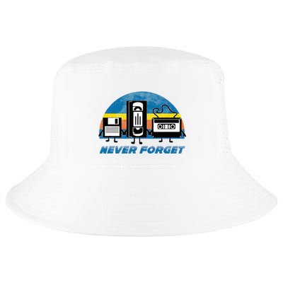 Never Forget Funny Retro Vintage Vhs Cassette Floppy Disk Cool Comfort Performance Bucket Hat