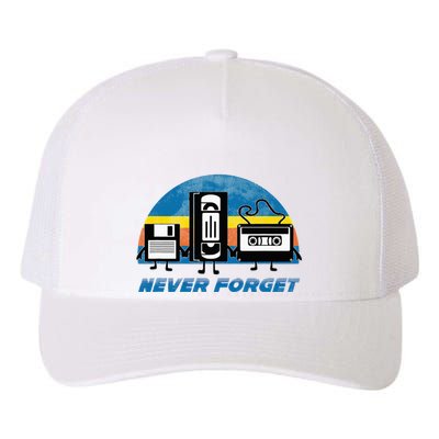 Never Forget Funny Retro Vintage Vhs Cassette Floppy Disk Yupoong Adult 5-Panel Trucker Hat