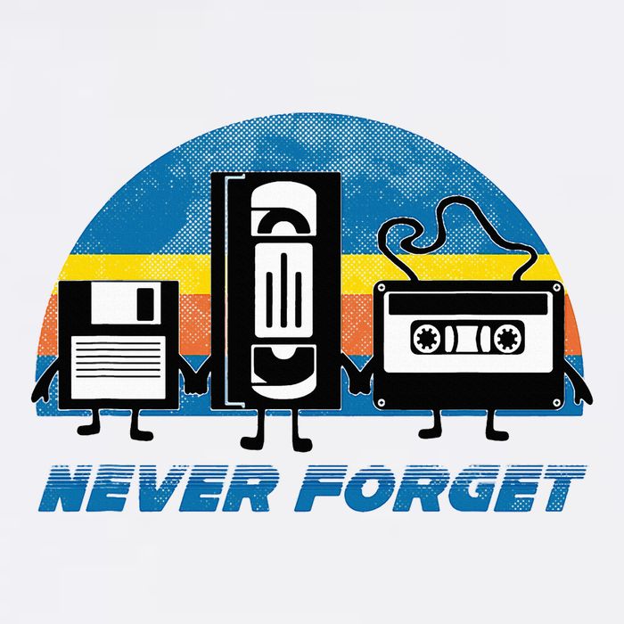 Never Forget Funny Retro Vintage Vhs Cassette Floppy Disk Bucket Hat