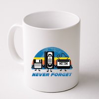 Never Forget Funny Retro Vintage Vhs Cassette Floppy Disk Mug