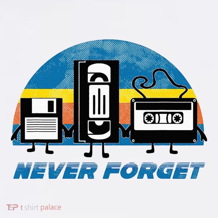 Never Forget Funny Retro Vintage Vhs Cassette Floppy Disk Mug
