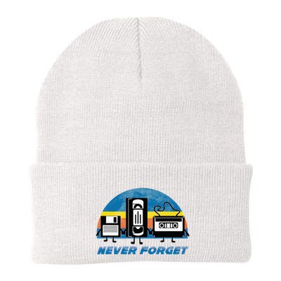 Never Forget Funny Retro Vintage Vhs Cassette Floppy Disk Beanie