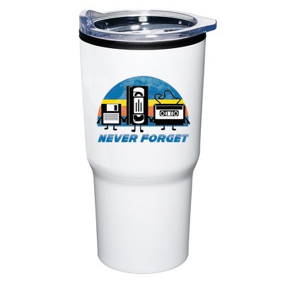 Never Forget Funny Retro Vintage Vhs Cassette Floppy Disk Tumbler