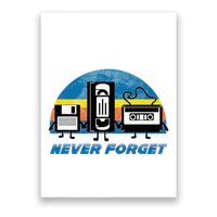Never Forget Funny Retro Vintage Vhs Cassette Floppy Disk Poster