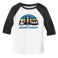 Never Forget Funny Retro Vintage Vhs Cassette Floppy Disk Toddler Fine Jersey T-Shirt