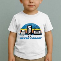 Never Forget Funny Retro Vintage Vhs Cassette Floppy Disk Toddler T-Shirt