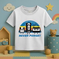 Never Forget Funny Retro Vintage Vhs Cassette Floppy Disk Toddler T-Shirt