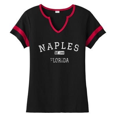 Naples Florida FL Vintage Ladies Halftime Notch Neck Tee