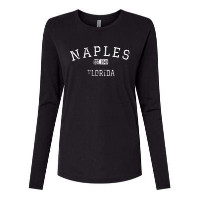 Naples Florida FL Vintage Womens Cotton Relaxed Long Sleeve T-Shirt