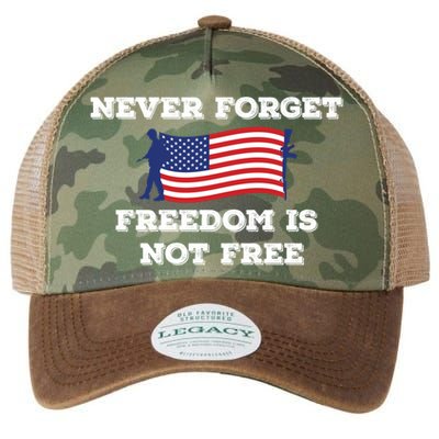 Never Forget Freedom Is Not Free Army Veterans Gift Legacy Tie Dye Trucker Hat