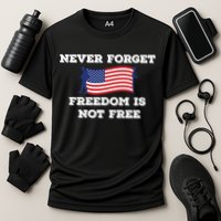 Never Forget Freedom Is Not Free Army Veterans Gift Cooling Performance Crew T-Shirt
