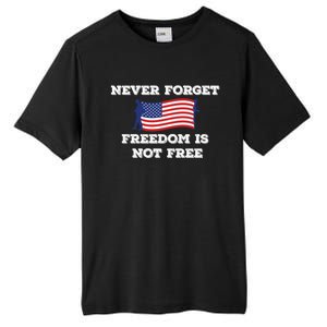 Never Forget Freedom Is Not Free Army Veterans Gift Tall Fusion ChromaSoft Performance T-Shirt