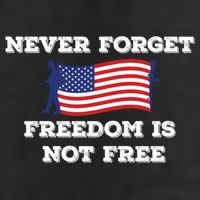 Never Forget Freedom Is Not Free Army Veterans Gift Golf Towel