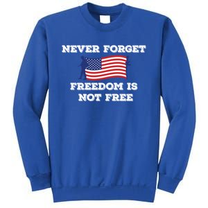 Never Forget Freedom Is Not Free Army Veterans Gift Sweatshirt