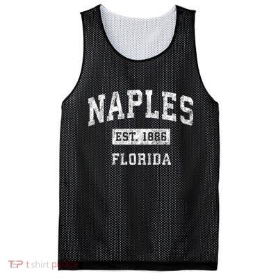 Naples Florida Fl Vintage Established Sports Design Mesh Reversible Basketball Jersey Tank