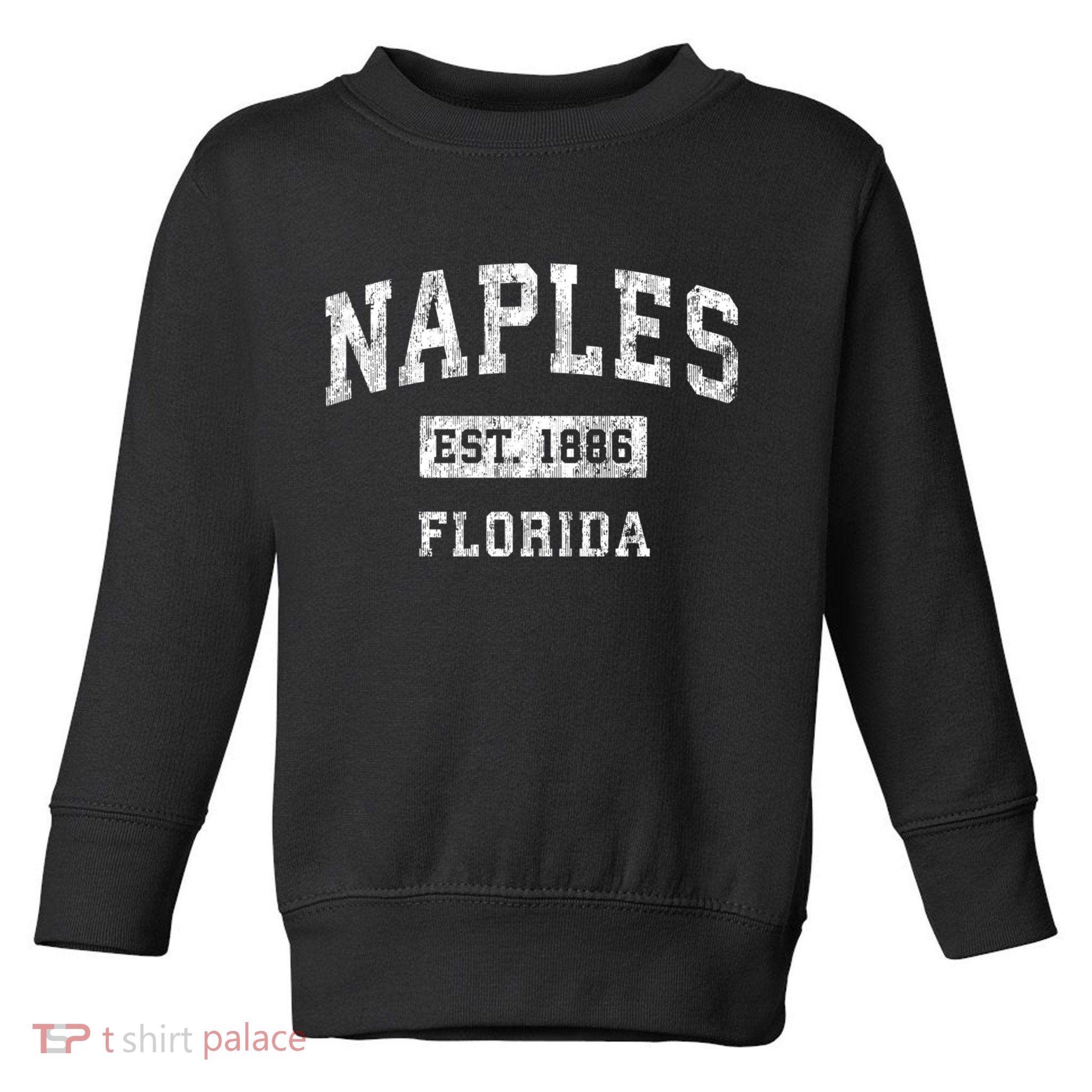 Naples Florida Fl Vintage Established Sports Design Toddler Sweatshirt