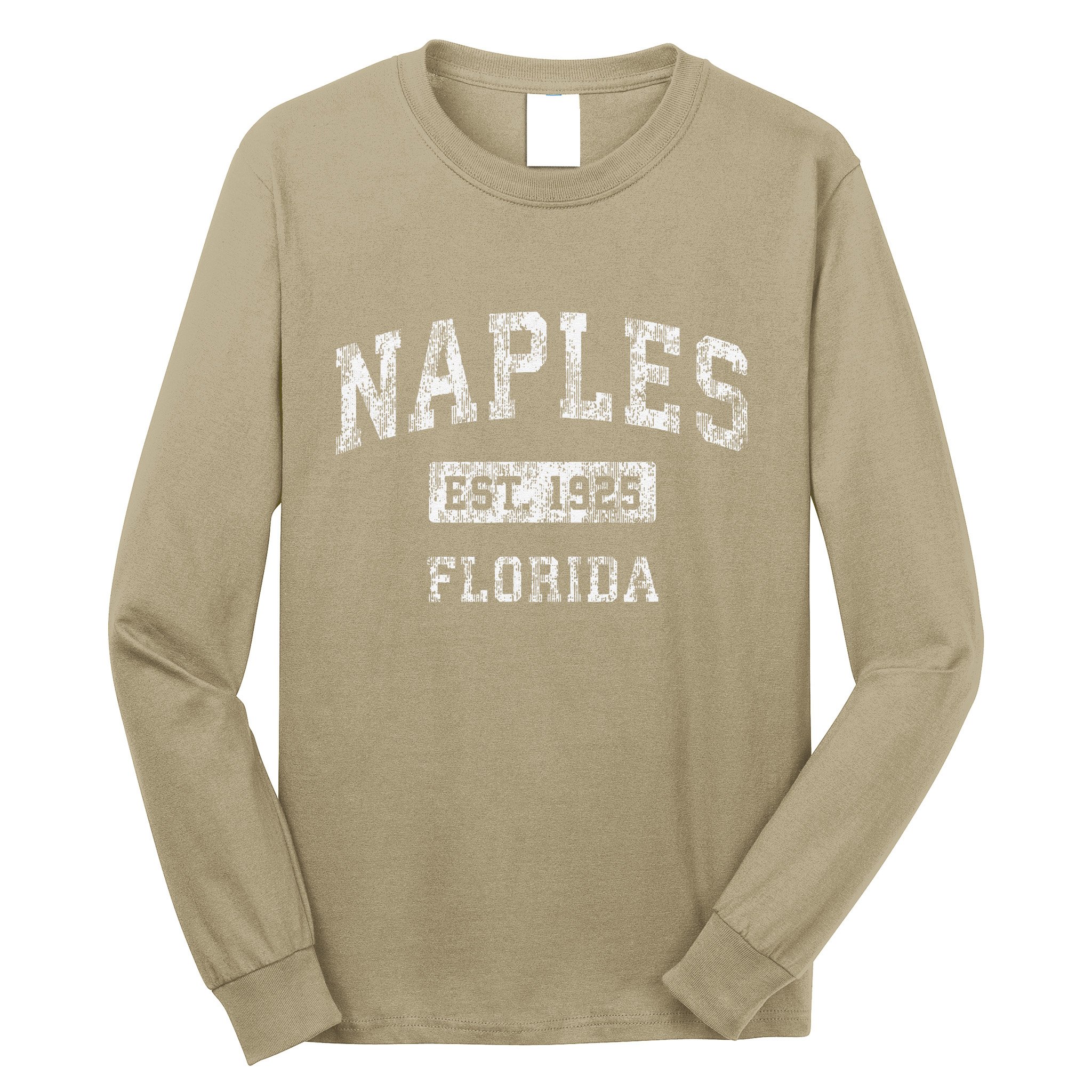 Naples Florida Fl Vintage Established Long Sleeve Shirt