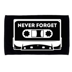 Never Forget Floppy Disk Cassette Never Forget Geek Vhs Gift Microfiber Hand Towel