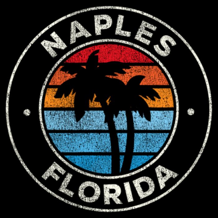 Naples Florida FL Vintage Graphic Retro 70s Backpack