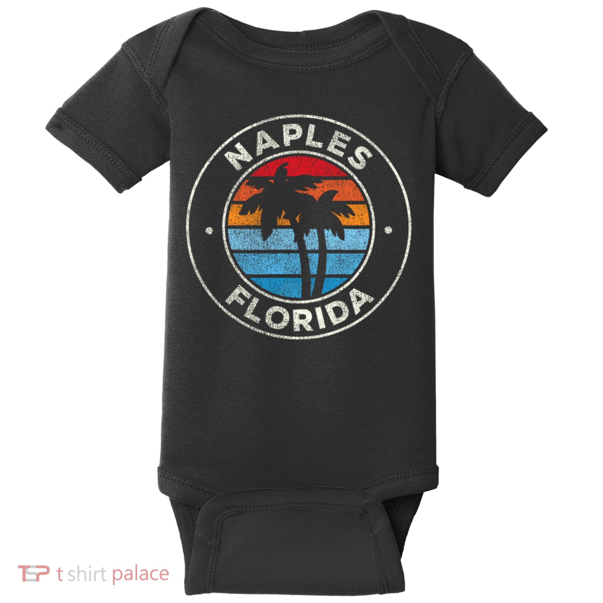 Naples Florida FL Vintage Graphic Retro 70s Baby Bodysuit