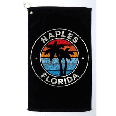 Naples Florida FL Vintage Graphic Retro 70s Golf Towel