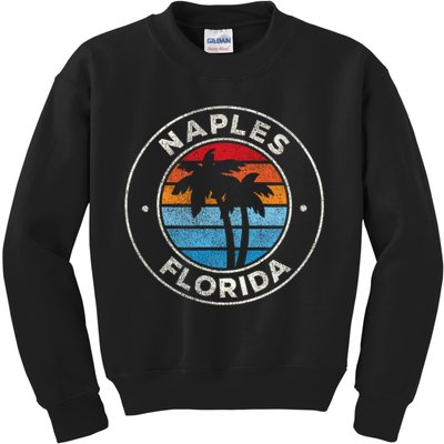 Naples Florida FL Vintage Graphic Retro 70s Kids Sweatshirt