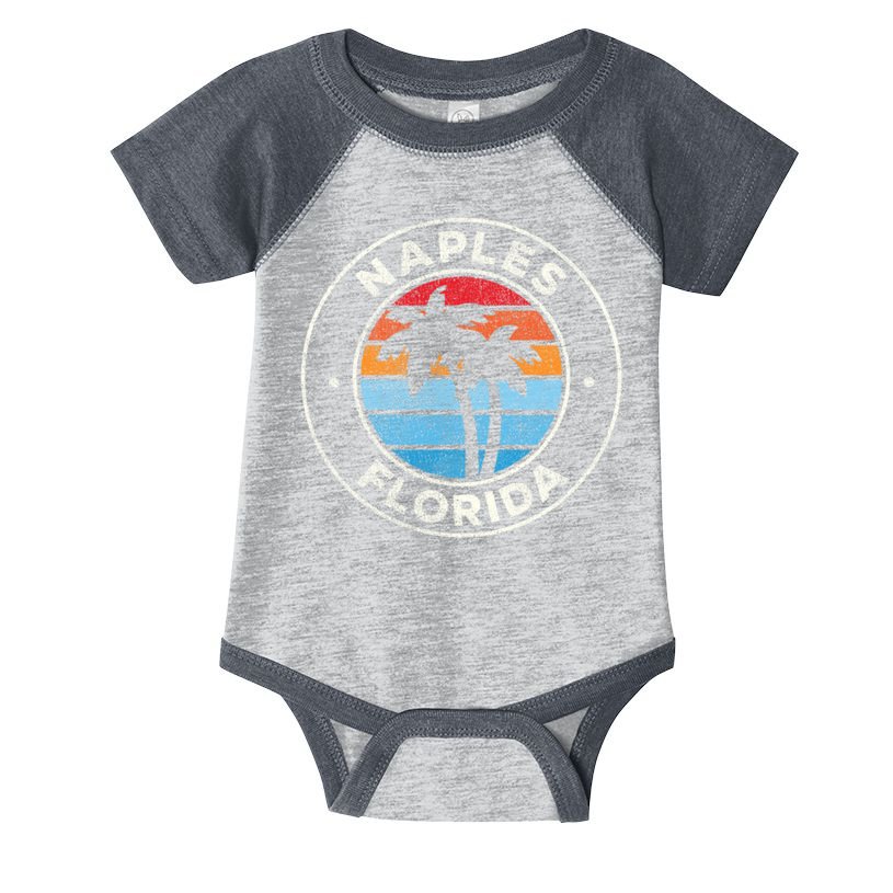 Naples Florida FL Vintage Graphic Retro 70s Infant Baby Jersey Bodysuit