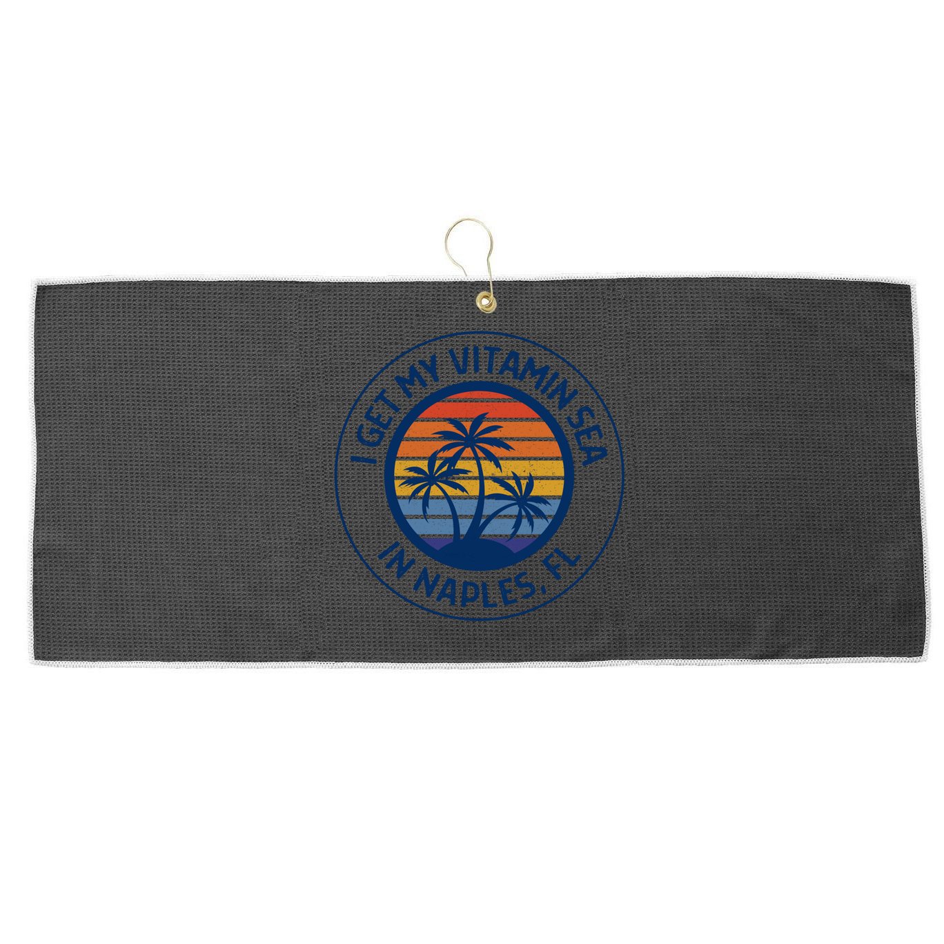 Naples Florida Fun Naples Vacation Naples Beach Naples Fl Gift Large Microfiber Waffle Golf Towel