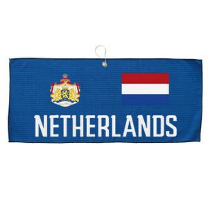 Netherlands Flag Football Soccer Fan Gift Large Microfiber Waffle Golf Towel