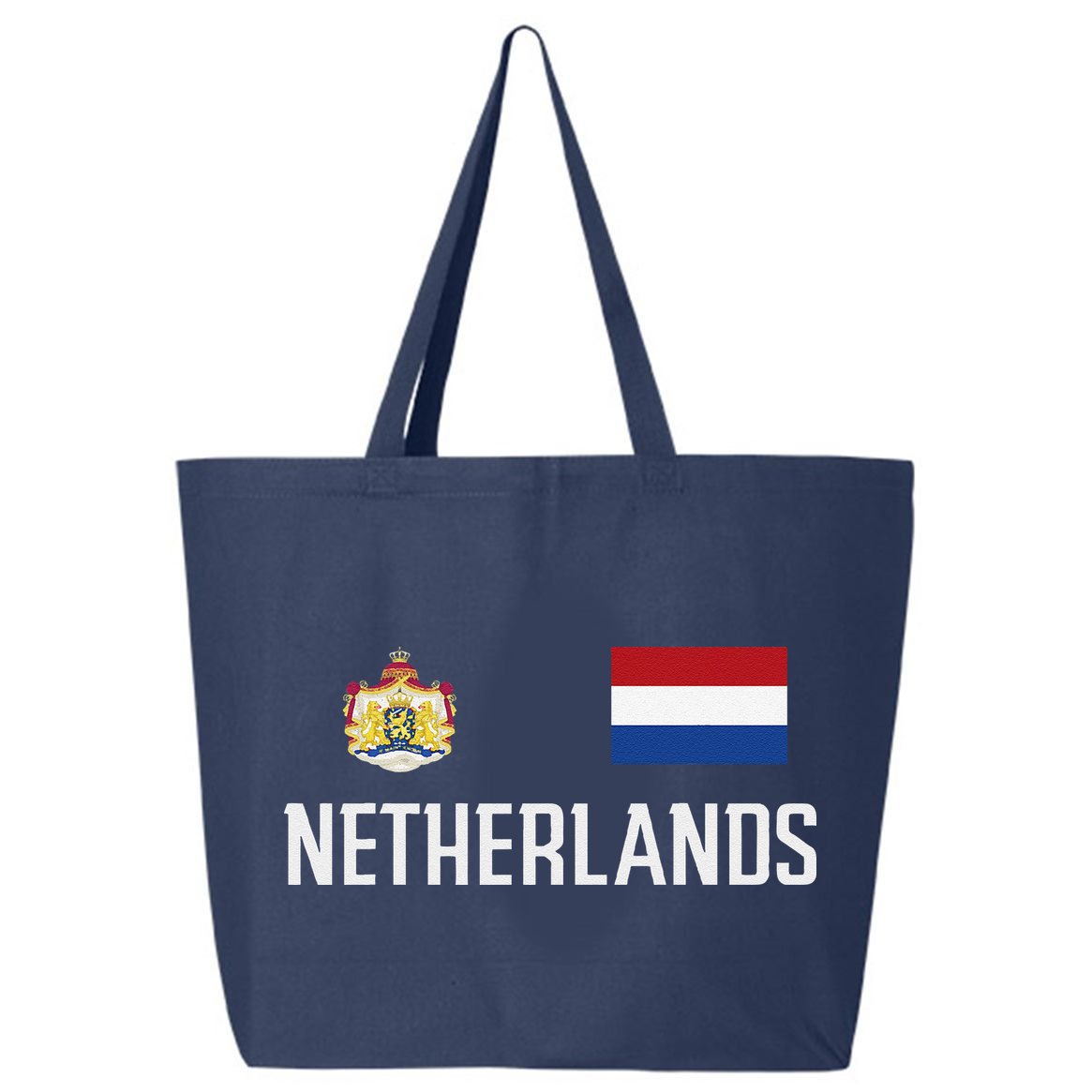 Netherlands Flag Football Soccer Fan Gift 25L Jumbo Tote