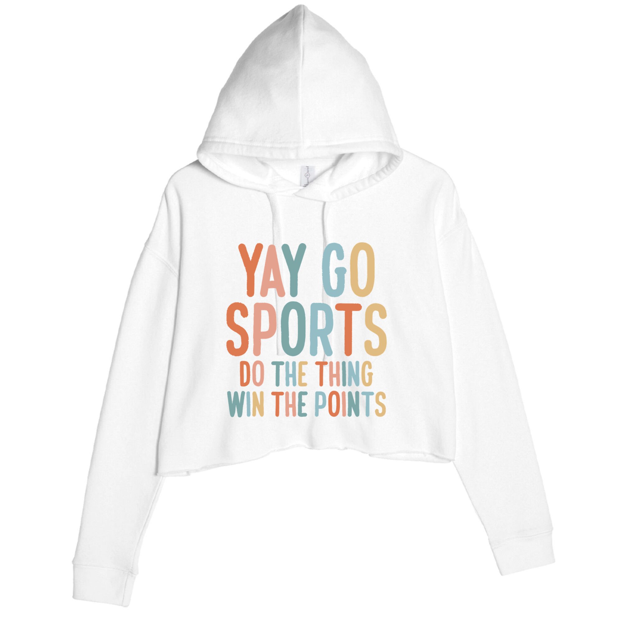 Nonsports Fan Go Sports Yay Sports Crop Fleece Hoodie