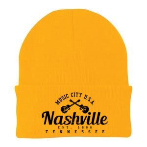 Nashville Funny Gift Gift Country Music City Guitar Gift Knit Cap Winter Beanie