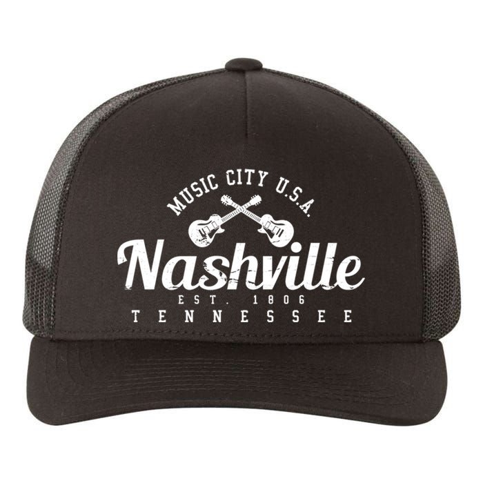 Nashville Funny Gift Gift Country Music City Guitar Gift Yupoong Adult 5-Panel Trucker Hat