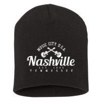 Nashville Funny Gift Gift Country Music City Guitar Gift Short Acrylic Beanie