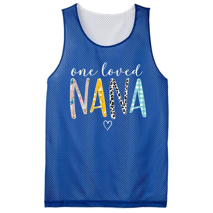 Nana Funny Gift One Loved Nana MotherS Day Gift Mesh Reversible Basketball Jersey Tank