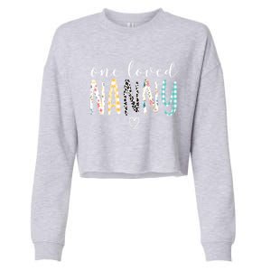 Nanny Funny Gift One Loved Nanny MotherS Day Cool Gift Cropped Pullover Crew