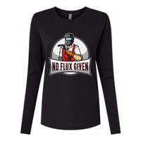 No Flux Given Womens Cotton Relaxed Long Sleeve T-Shirt