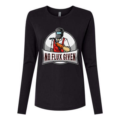 No Flux Given Womens Cotton Relaxed Long Sleeve T-Shirt