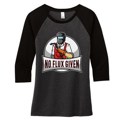 No Flux Given Women's Tri-Blend 3/4-Sleeve Raglan Shirt