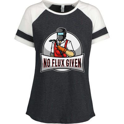 No Flux Given Enza Ladies Jersey Colorblock Tee