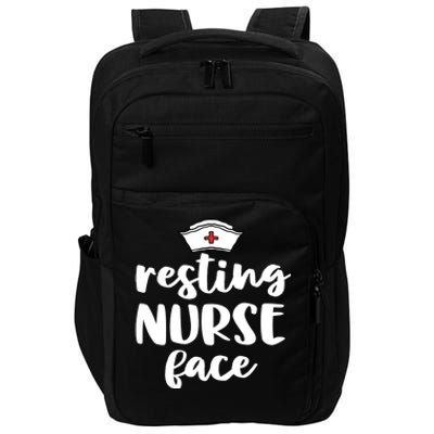 Nurse Funny Gift Funny Nursing Resting Nurse Face Great Gift Impact Tech Backpack