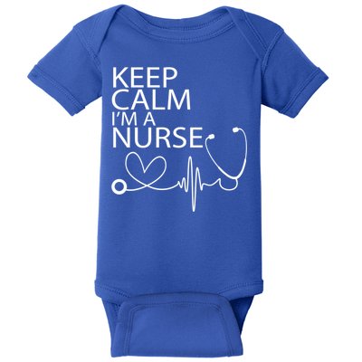 Nurse Funny Gift Cool Keep Calm Tee Cool Gift Baby Bodysuit