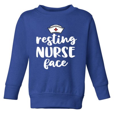 Nurse Funny Gift Funny Nursing Resting Nurse Face Great Gift Toddler Sweatshirt