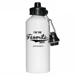 Niece Funny Gift From Aunt Uncle Im The Favorite Niece Gift Aluminum Water Bottle