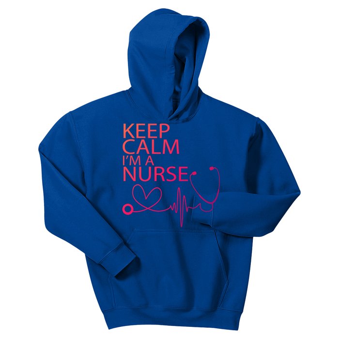 Nurse Funny Gift Cool Keep Calm Tee Cool Gift Kids Hoodie