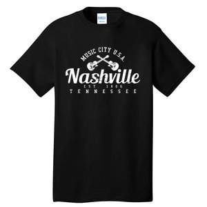 Nashville Funny Gift Gift Country Music City Guitar Gift Tall T-Shirt