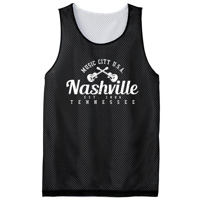 Nashville Funny Gift Gift Country Music City Guitar Gift Mesh Reversible Basketball Jersey Tank