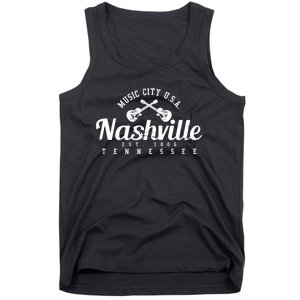 Nashville Funny Gift Gift Country Music City Guitar Gift Tank Top