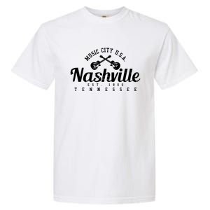 Nashville Funny Gift Gift Country Music City Guitar Gift Garment-Dyed Heavyweight T-Shirt