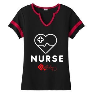 Nurse Funny Gift Ladies Halftime Notch Neck Tee